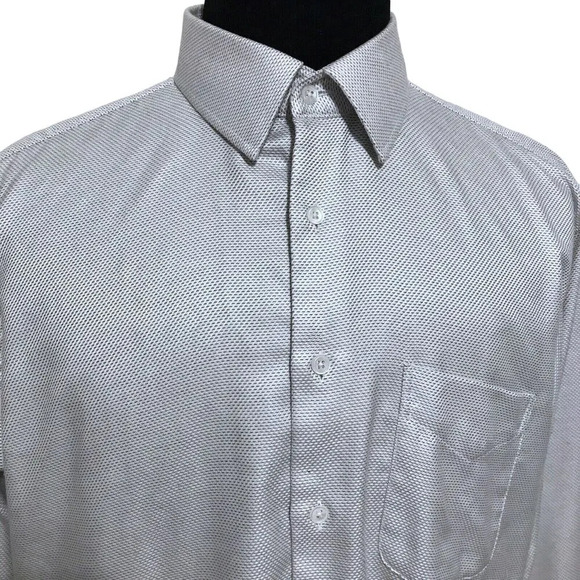 Van Heusen Button Down Dress Shirt for Men Neck 17 - Picture 3 of 10